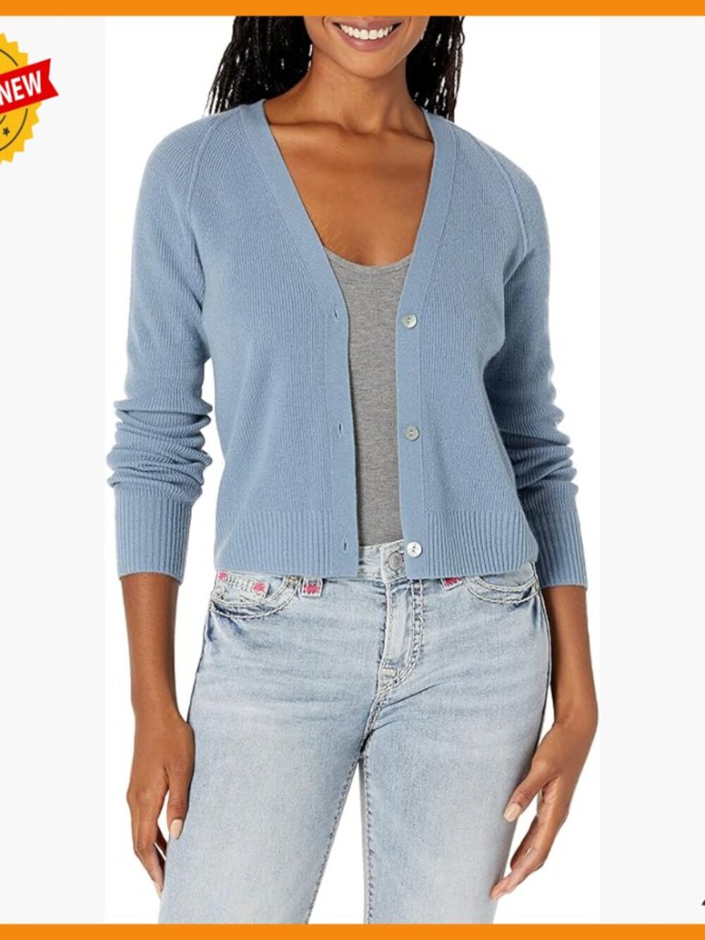 Ribbed Raglan Cardigan, 100% Cashmere, Pull-On Closure, Hand Wash
